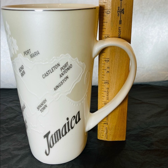 Delicate cream mug with Jamaica map (00299) - Picture 4 of 6
